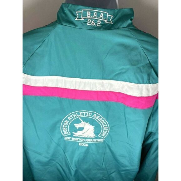 Adidas Boston Marathon Windbreaker Jacket Womens Large 2016 Unicorn Anthem - Picture 12 of 13